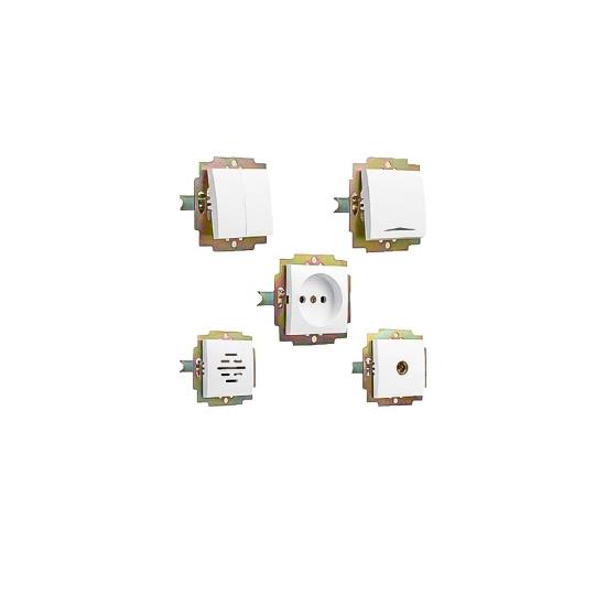 مکانیزم کلید پریز جور با مغزی پلی کربنات پارت الکتریک مدل آذین PE4039